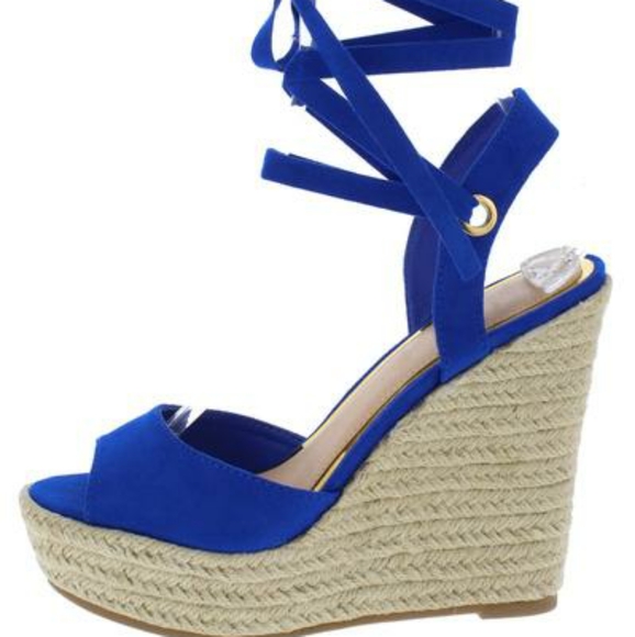 women's lace up wedges